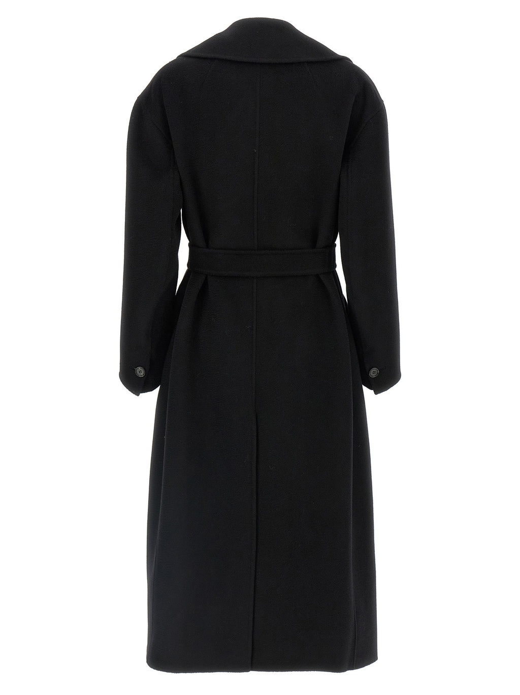 'S Max Mara Black Virgin Wool Coat