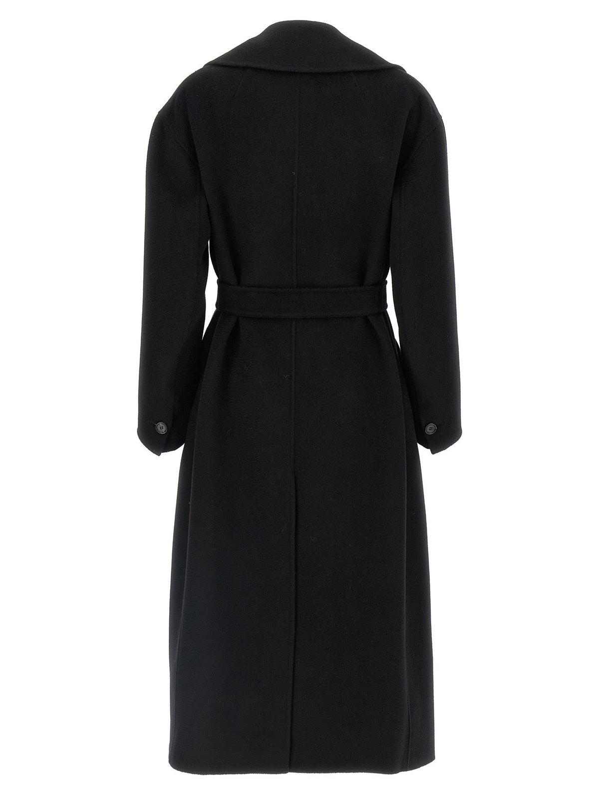 'S Max Mara Black Virgin Wool Coat