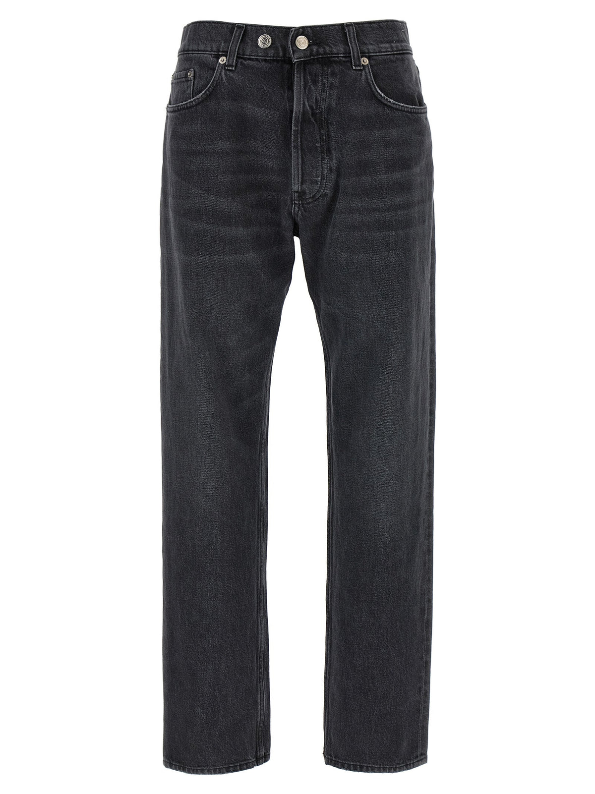Department 5 Black Cotton Straight-Leg Jeans