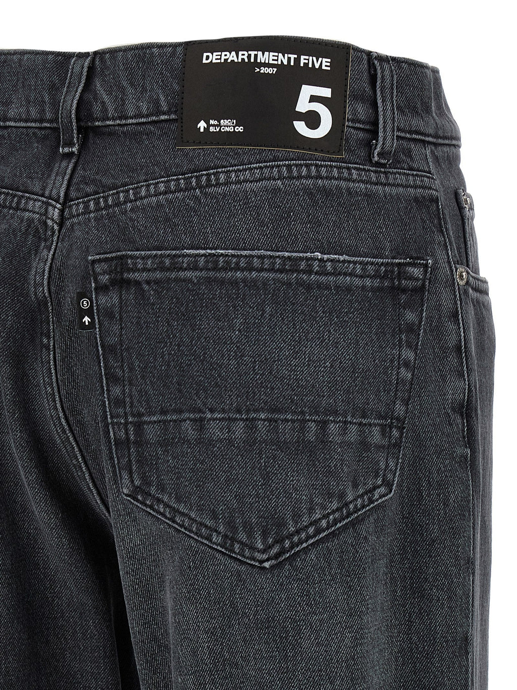 Department 5 Black Cotton Straight-Leg Jeans
