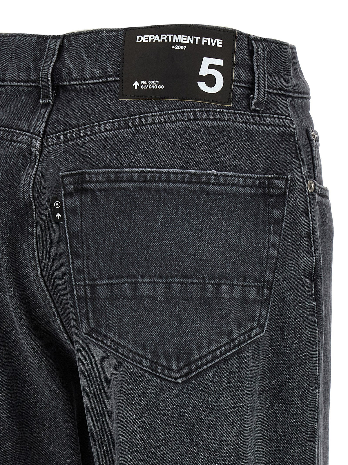 Department 5 Black Cotton Straight-Leg Jeans