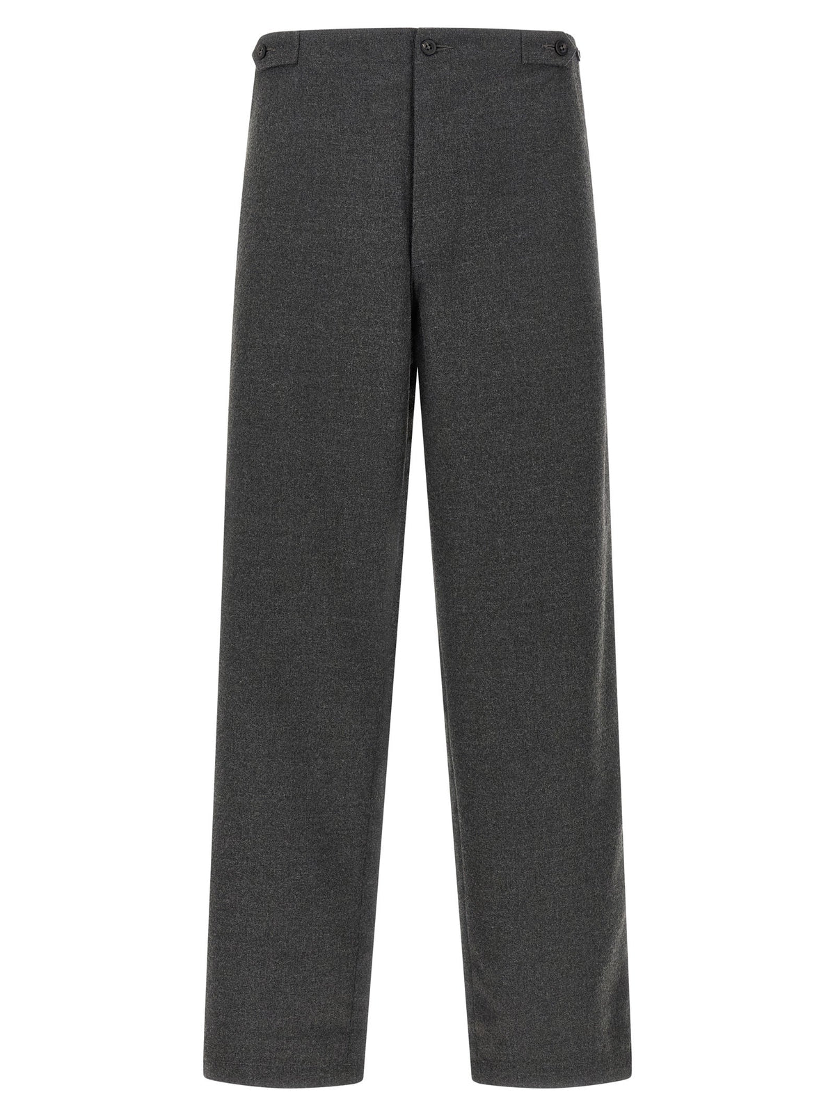 CELLAR DOOR Gray Polyester Casual Pants