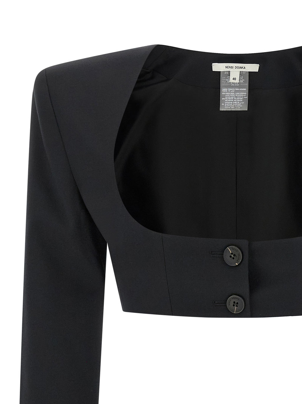Nensi Dojaka Black Virgin Wool Blazer
