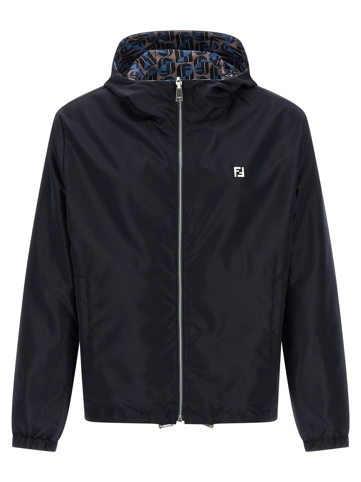 Fendi Blue Polyester Shell Jacket