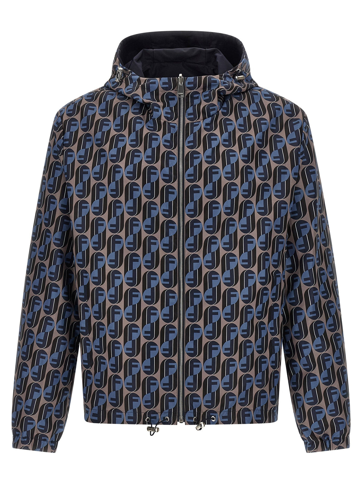 Fendi Blue Polyester Shell Jacket