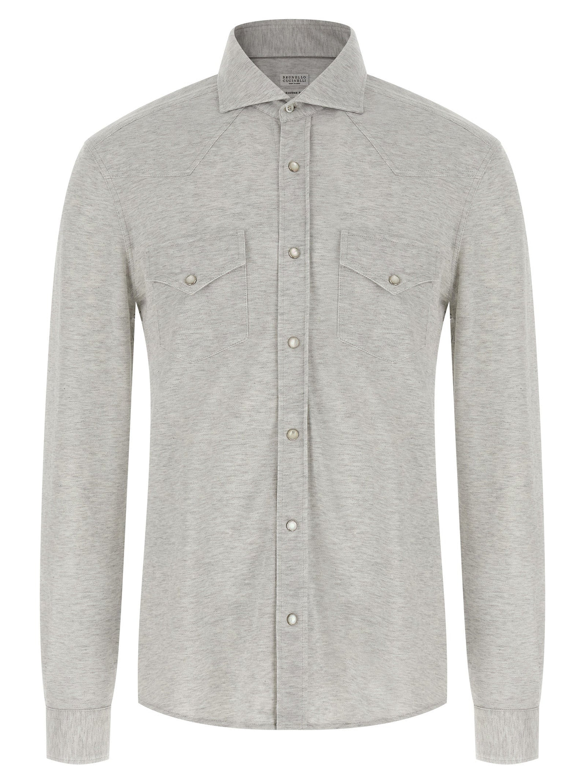 Brunello Cucinelli Gray Cotton Blouse