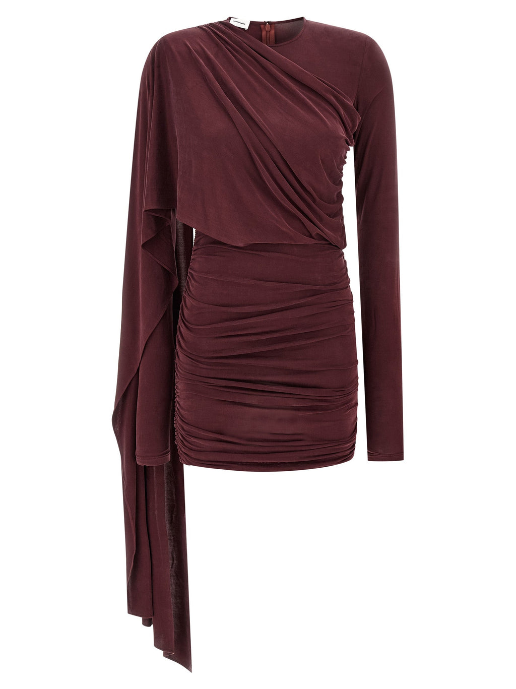 The Andamane Bordeaux Copper Short Dress
