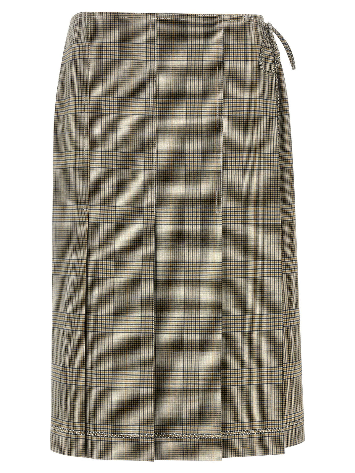 Marni Gray Polyester Midi Skirt