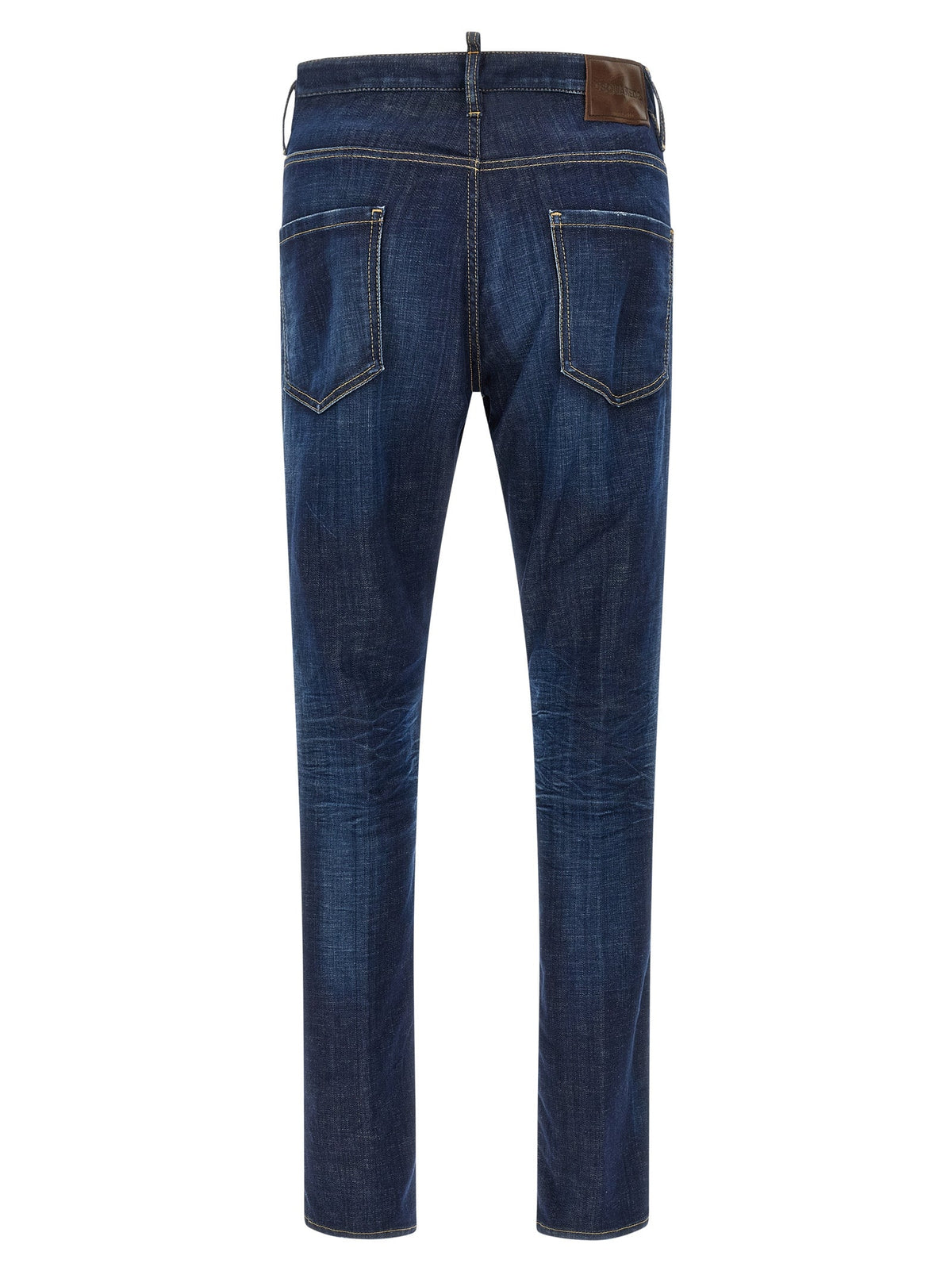 Dsquared² Blue Cotton Straight-Leg Jeans