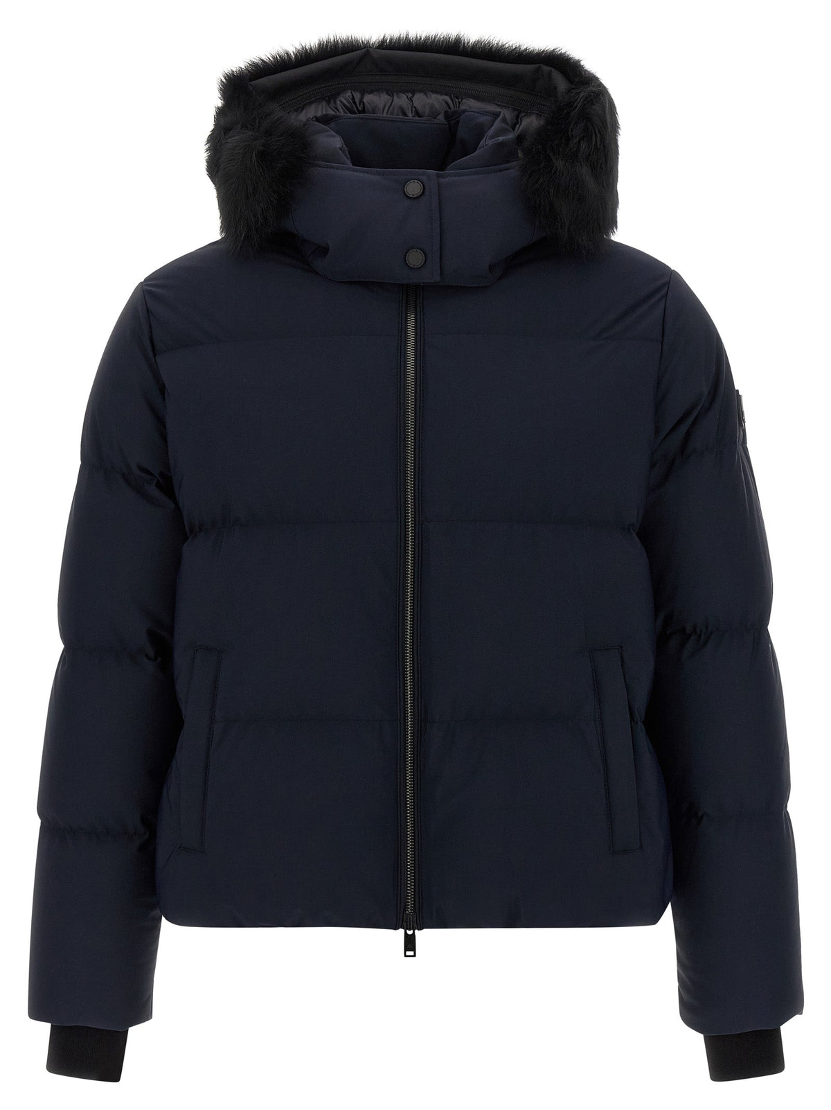 Moose Knuckles Blue Nylon Full-Length Jacket