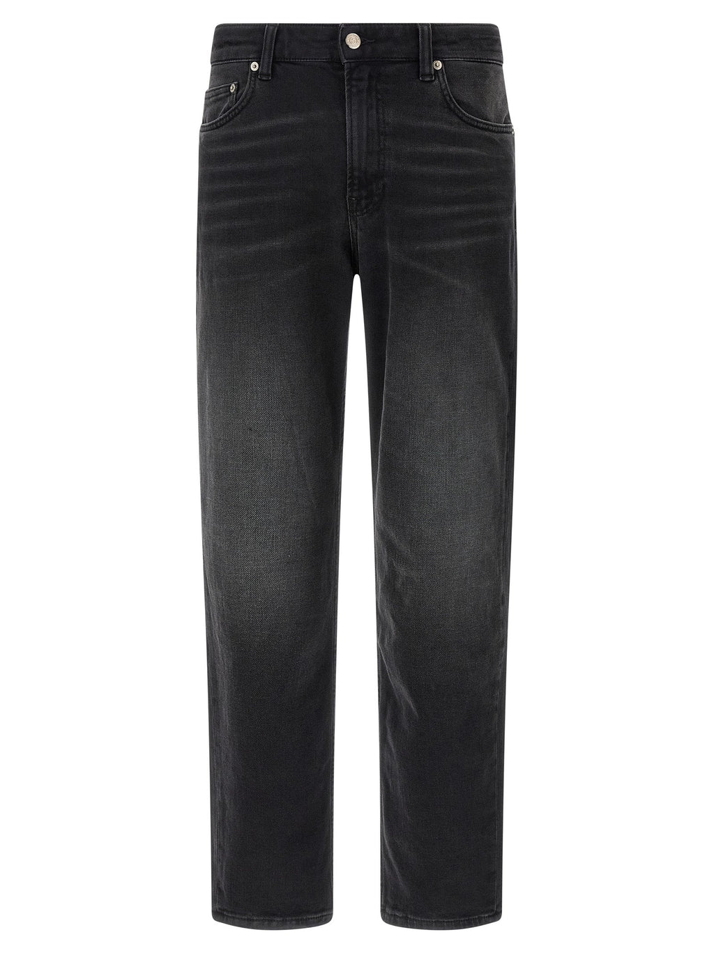 Department 5 Black Cotton Straight-Leg Jeans