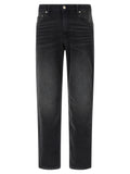 Department 5 Black Cotton Straight-Leg Jeans