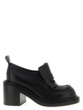 Moschino Black Leather Platform Loafers