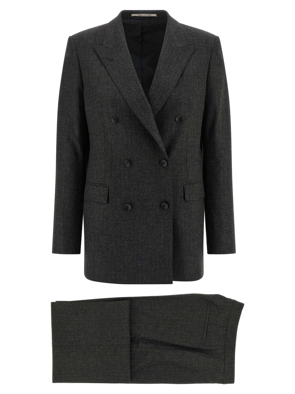 Tagliatore Gray Viscose Two-Piece Suit