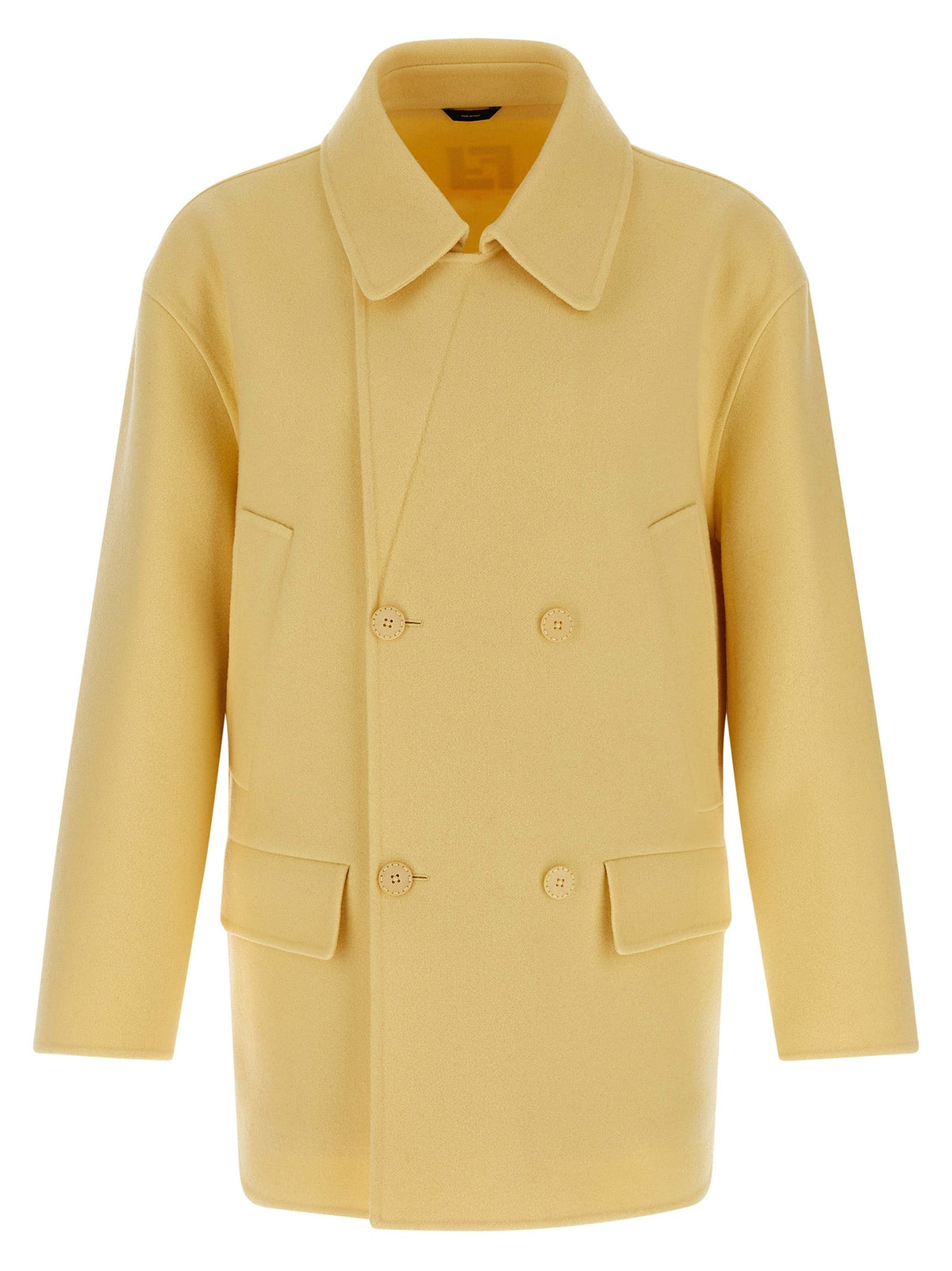 Fendi Bicolor Virgin Wool Coat