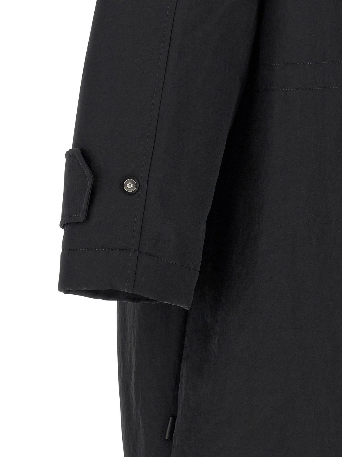 Ami Paris Gray Polyamide Parka
