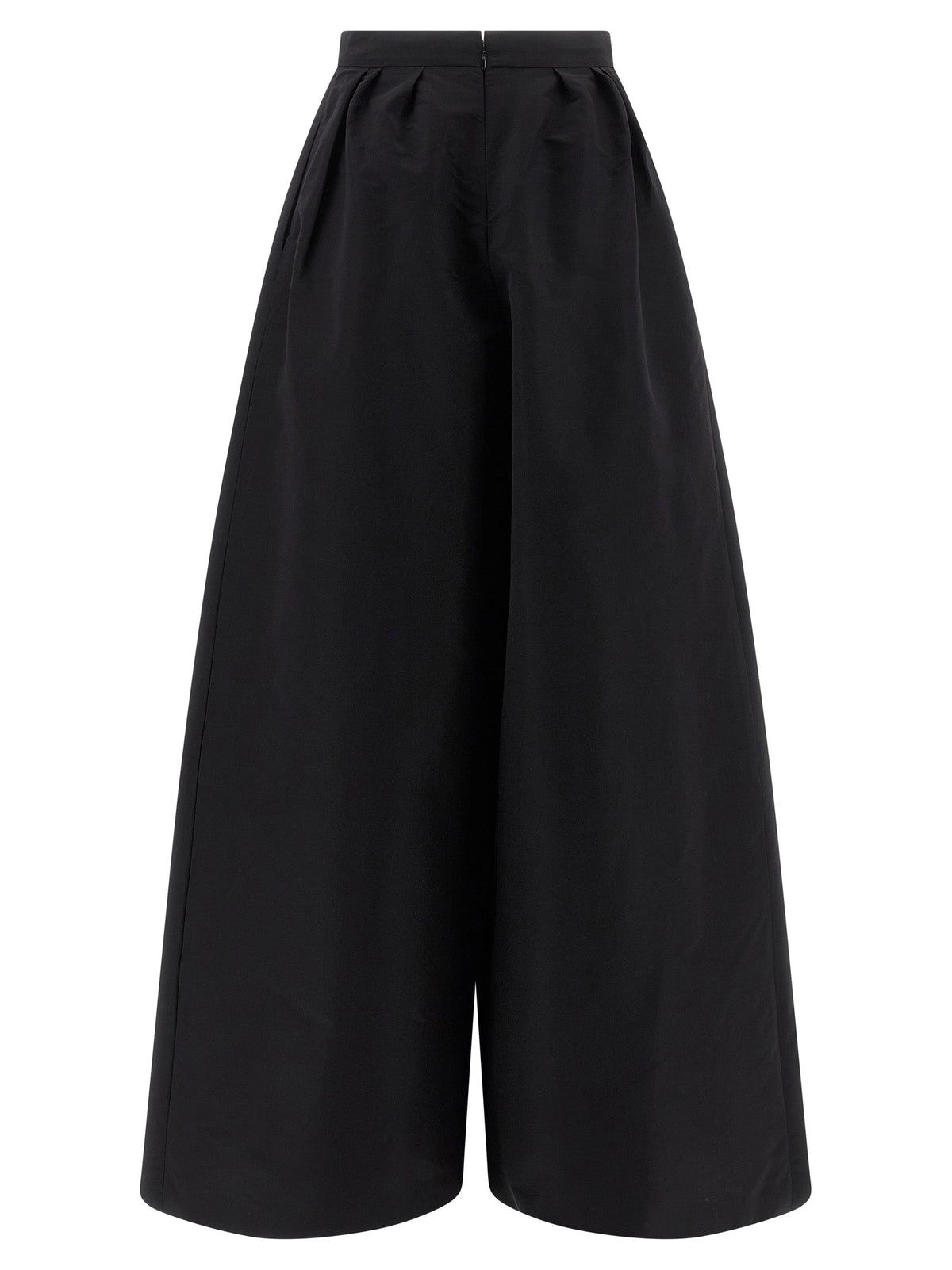 Carolina Herrera Black Silk Casual Pants