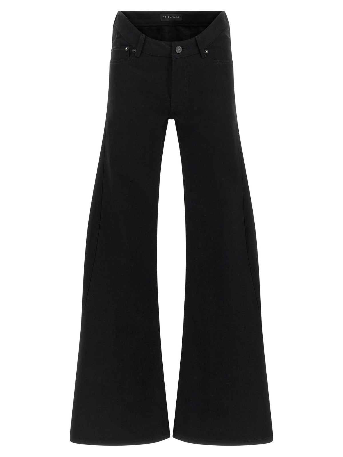 Balenciaga Black Cotton Flared Jeans