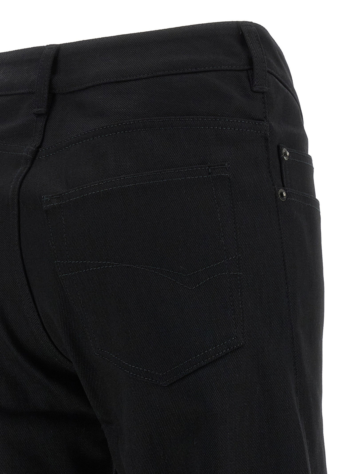 Balenciaga Black Cotton Flared Jeans