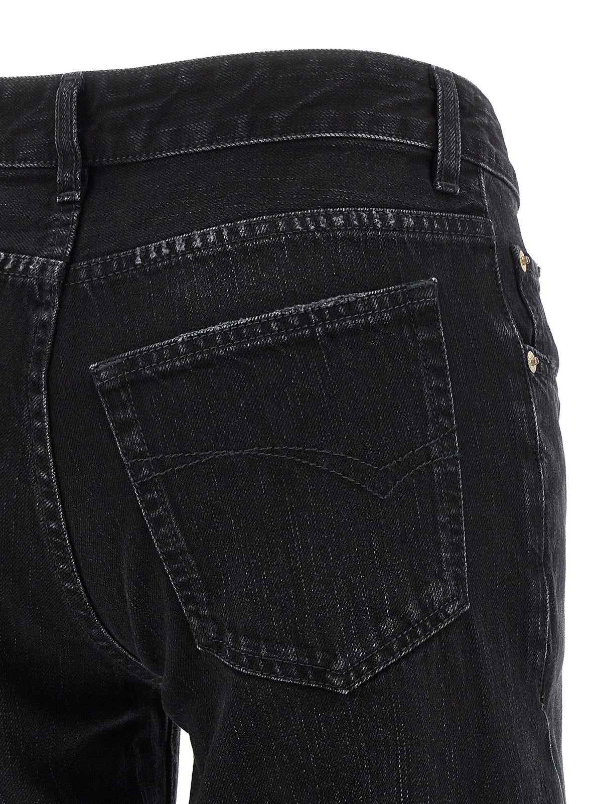Balenciaga Black Cotton Flared Jeans