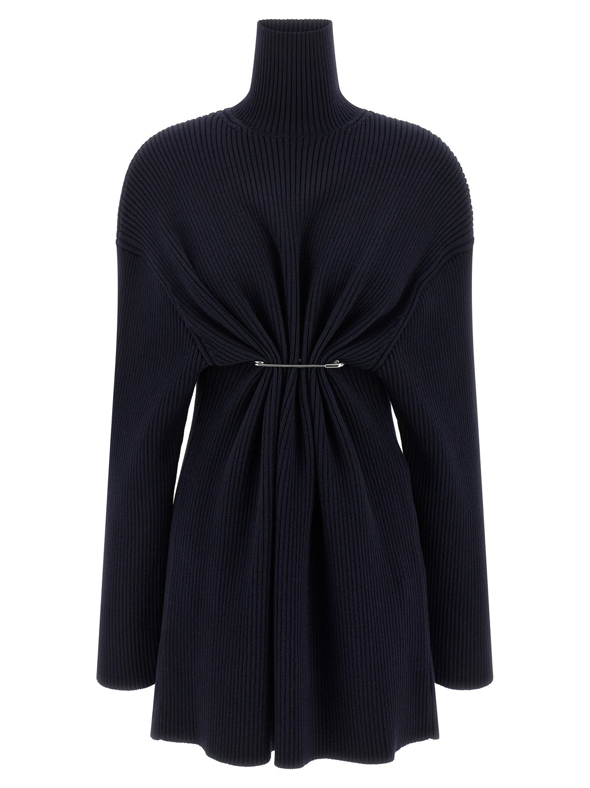 Balenciaga Blue Wool Short Dress