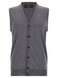 ZANONE Gray Virgin Wool Sleeveles Sweater