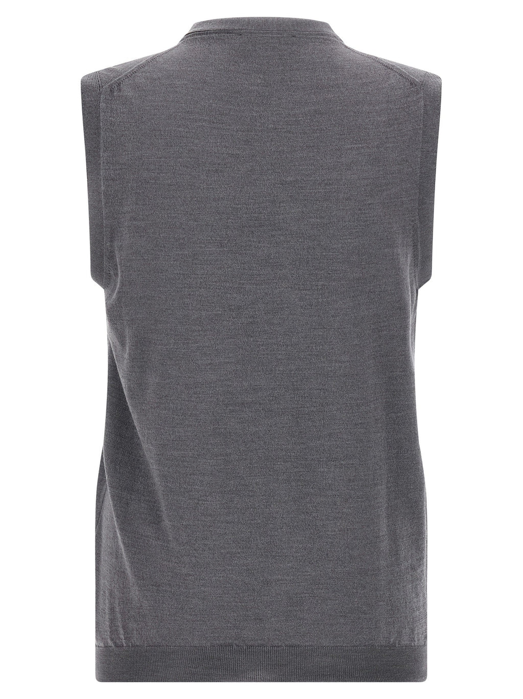 ZANONE Gray Virgin Wool Sleeveles Sweater