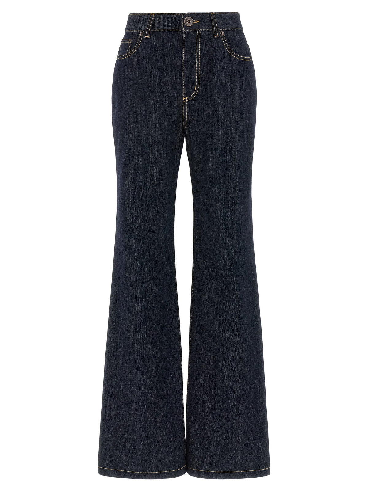 Alexander McQueen Blue Cotton Flared Jeans