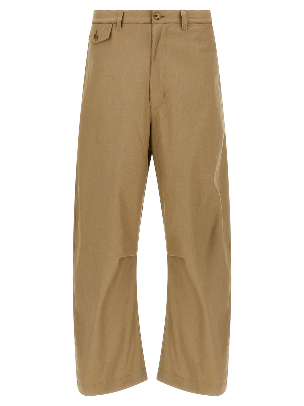 Comme Des Garçons Beige Cotton Casual Pants