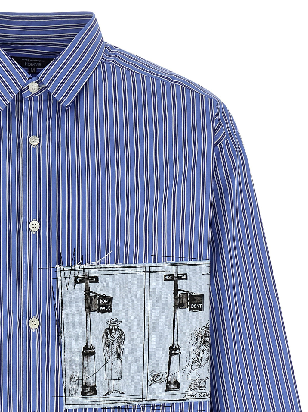 Comme Des Garçons Blue Cotton Blouse