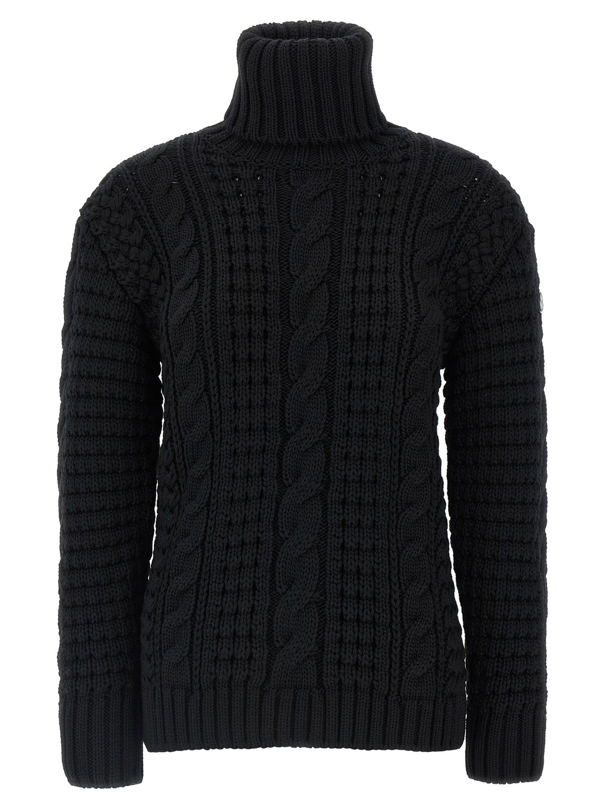 MONCLER GENIUS Black Virgin Wool Cardigan