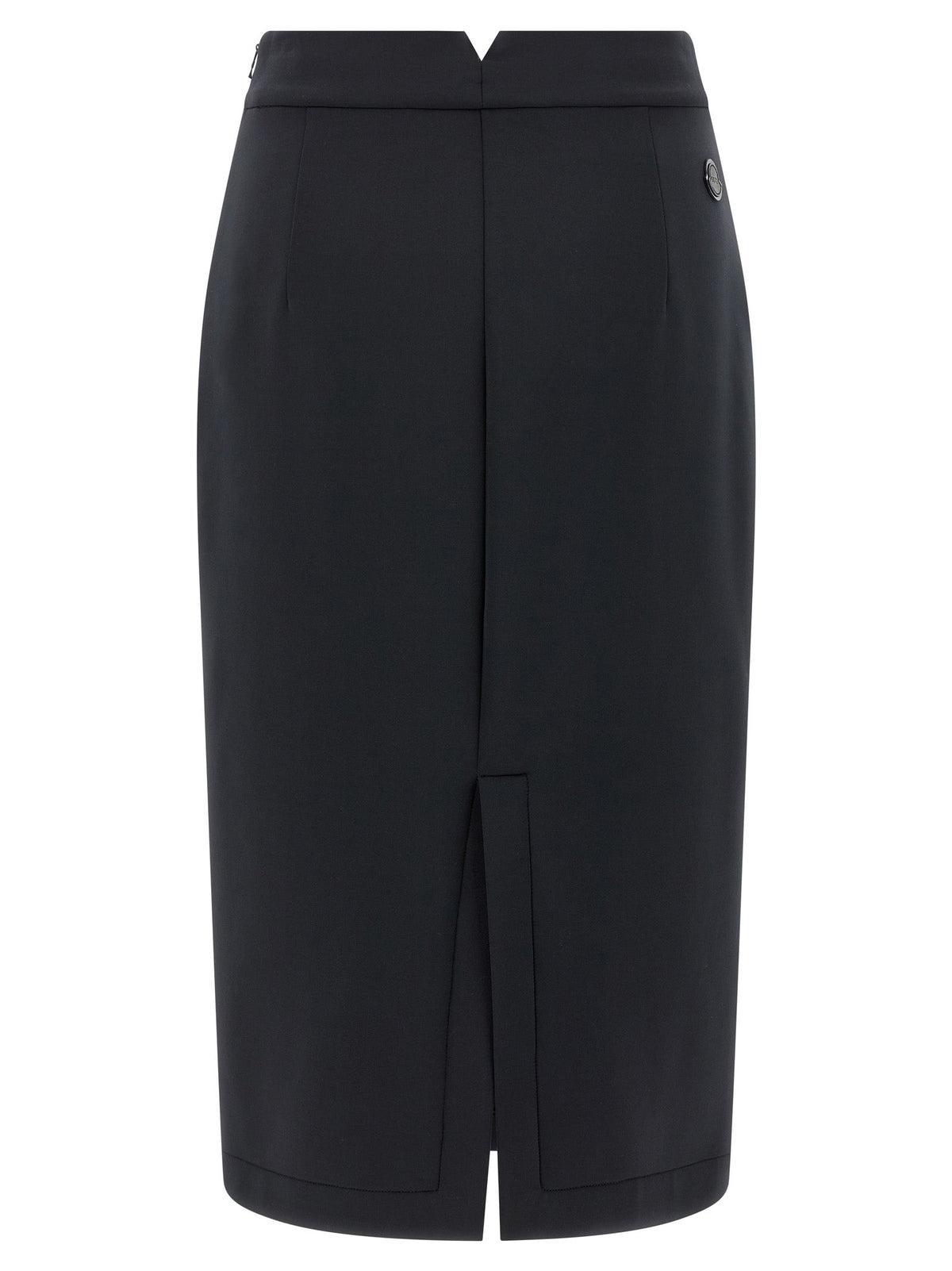 MONCLER GENIUS Black Polyester Midi Skirt