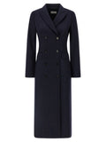 Alberto Biani Blue Virgin Wool Coat