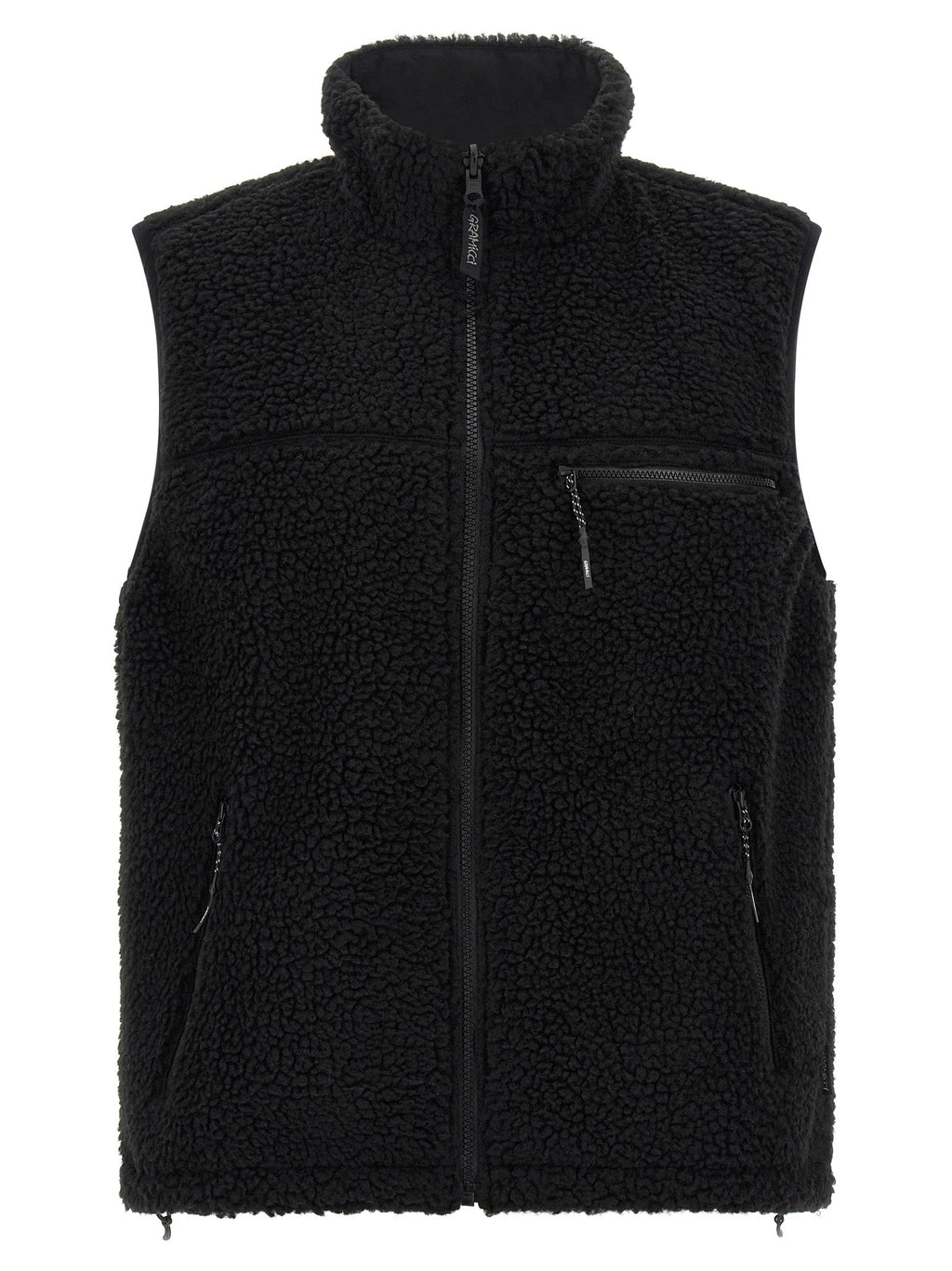Gramicci Black Polyester Sleeveless Jacket