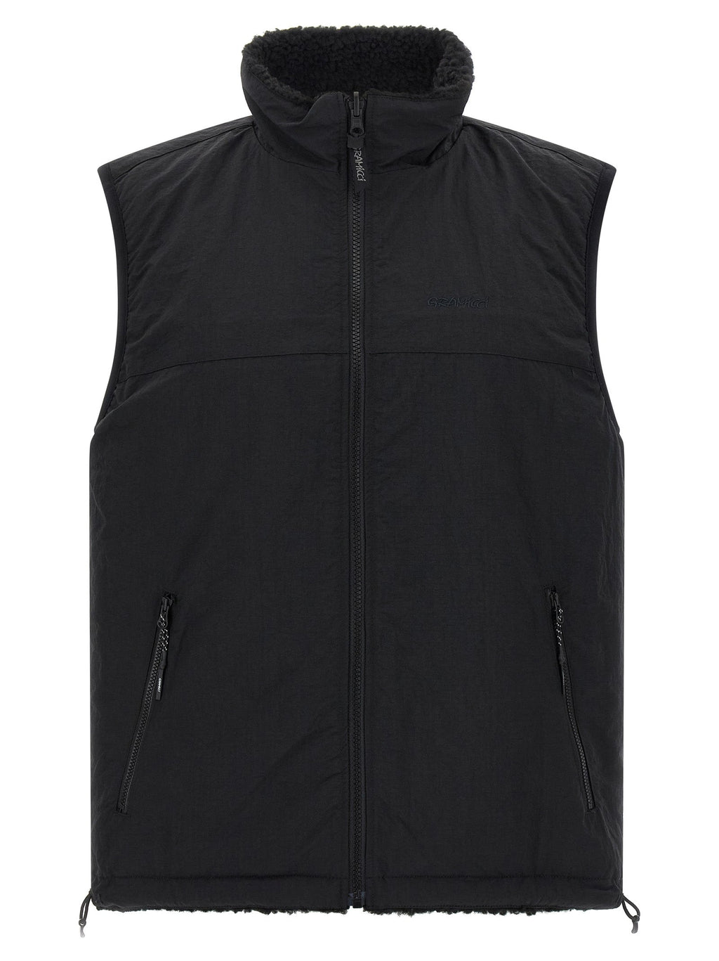 Gramicci Black Polyester Sleeveless Jacket