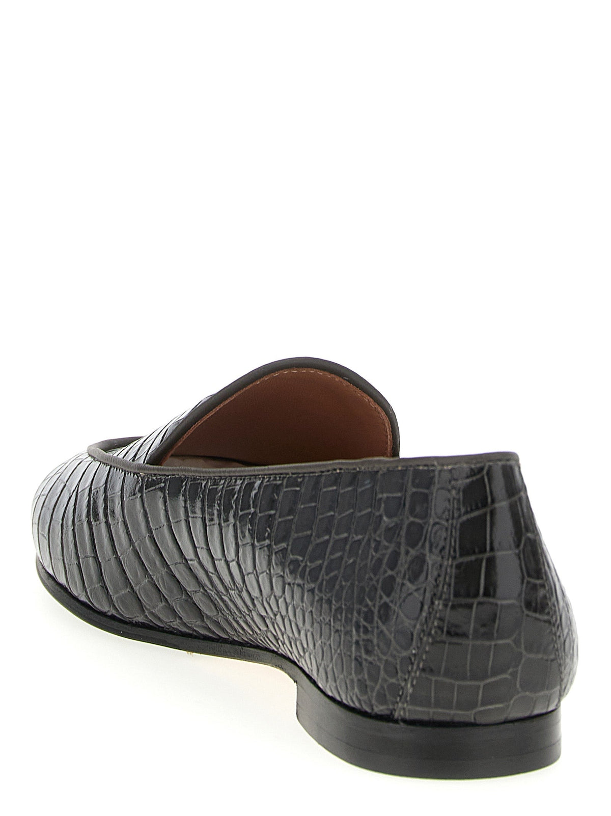 Aquazzura Black Calfskin Slip-On Loafers