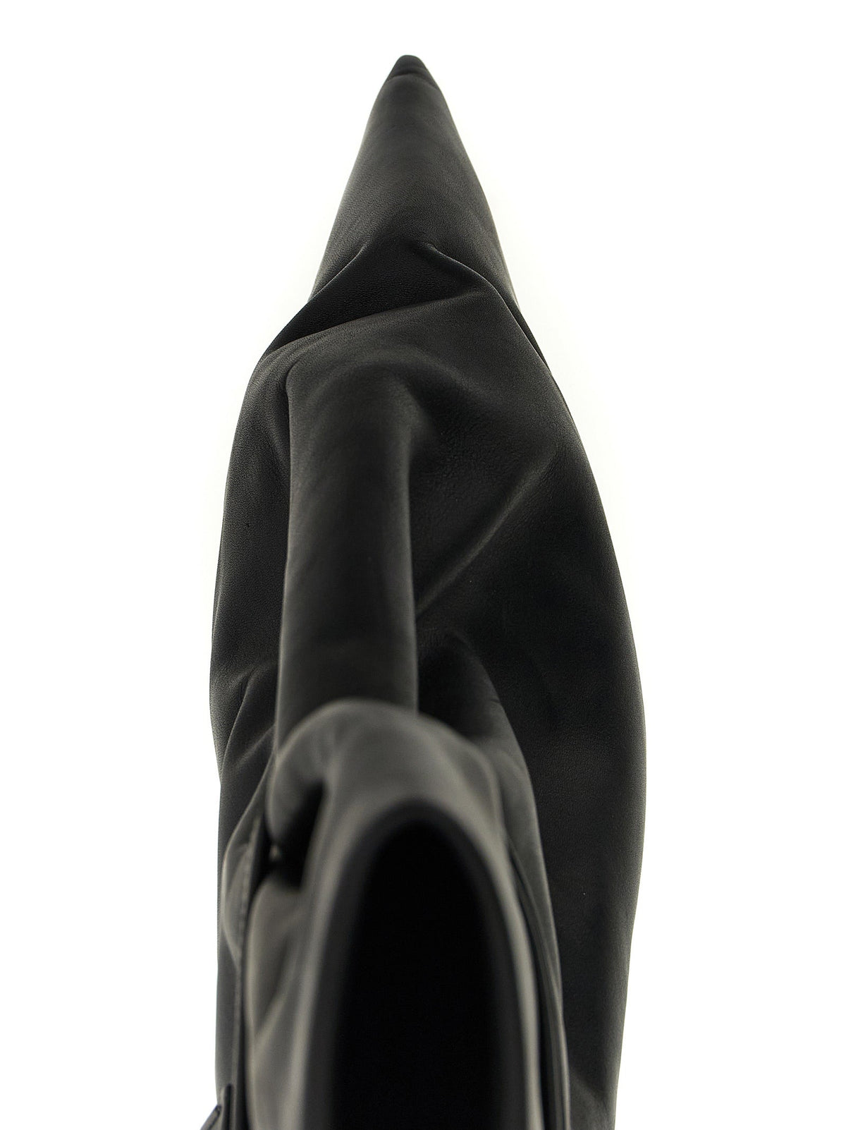 Rick Owens Black Cowhide Ankle Boots