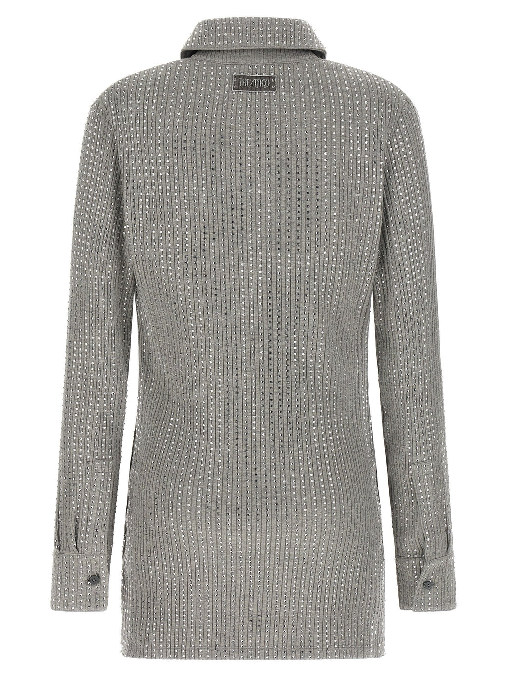 The Attico Gray Cotton Short Dress