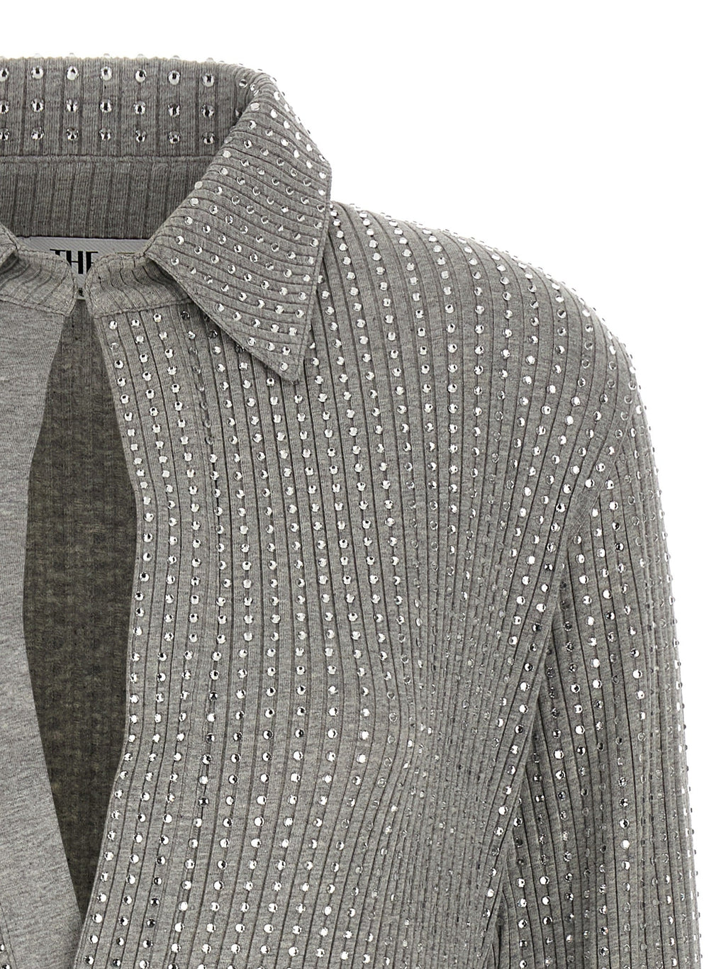 The Attico Gray Cotton Short Dress