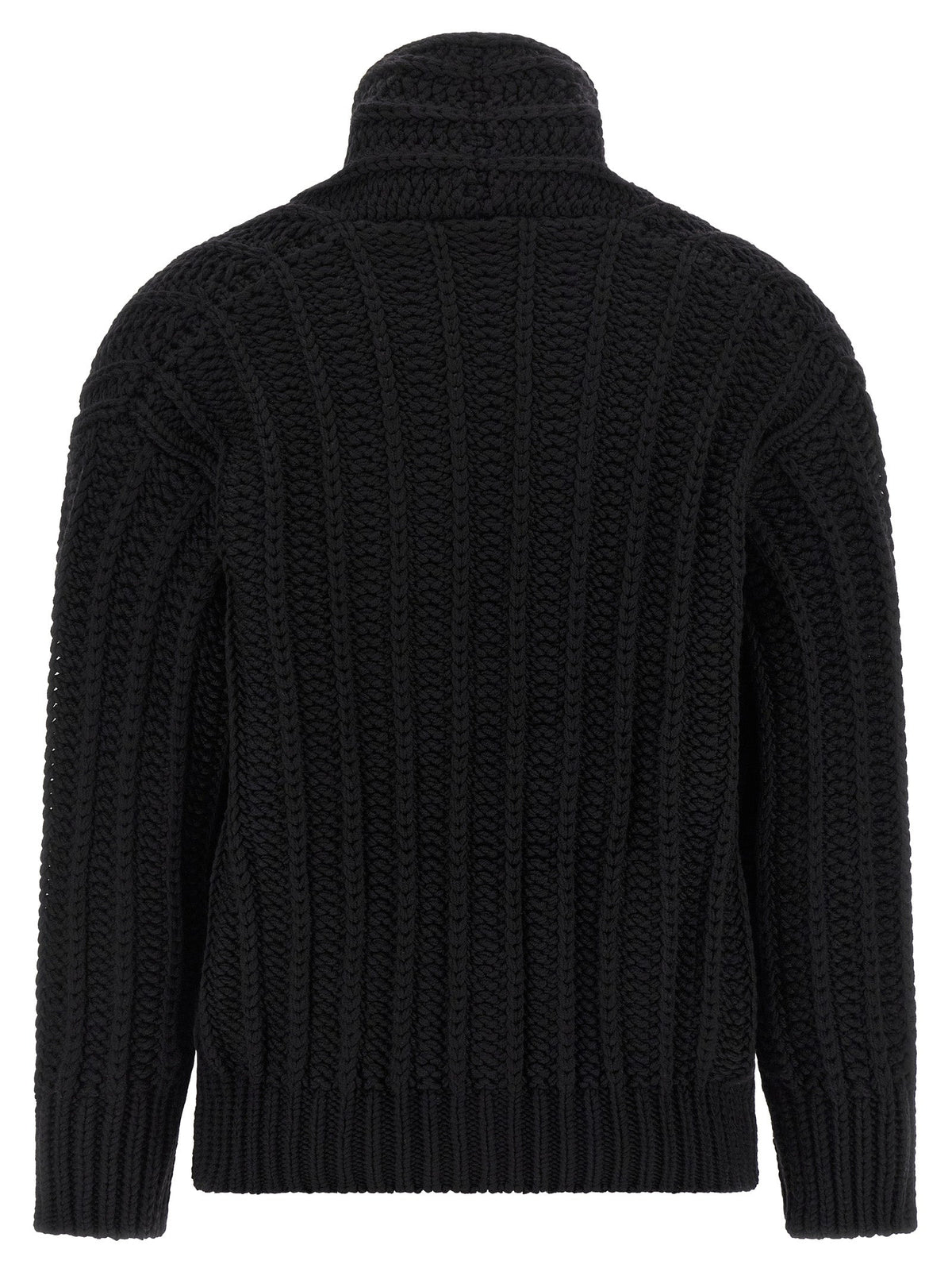 Dolce & Gabbana Black Virgin Wool Cardigan