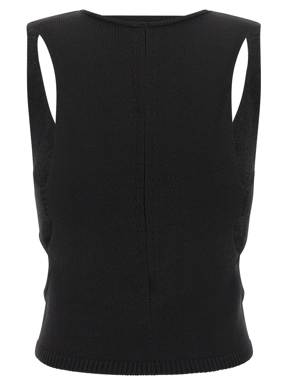 Rick Owens Black Wool Tank Tops