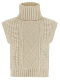 PERFECT MOMENT White Merino Wool Sleeveless Jacket
