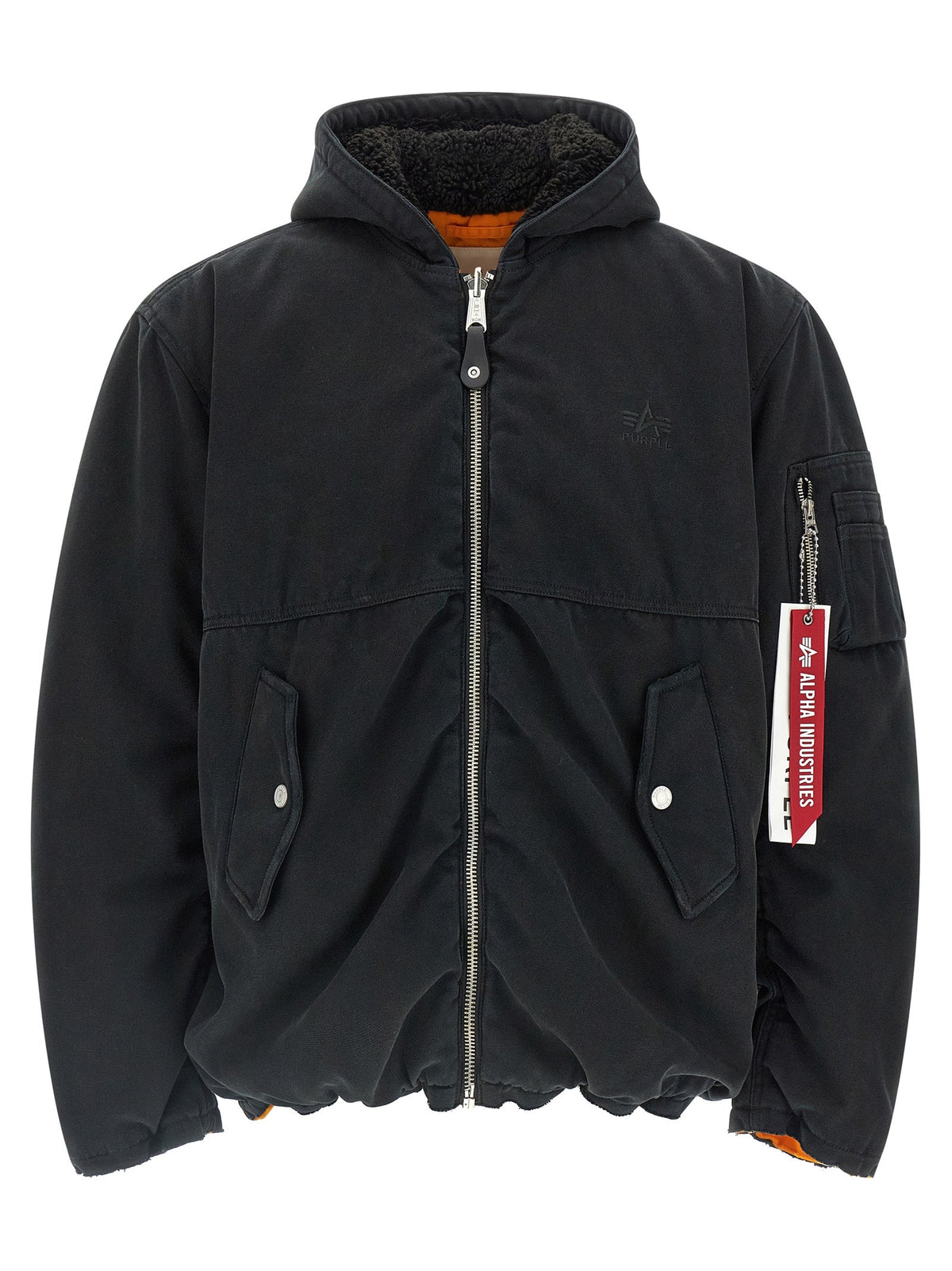PURPLE Multicolor Cotton Bomber