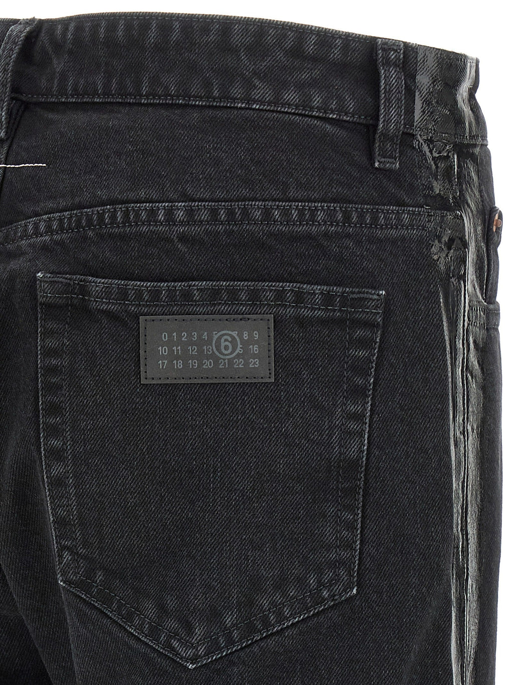 MM6 Maison Margiela Black Cotton Tapered Jeans