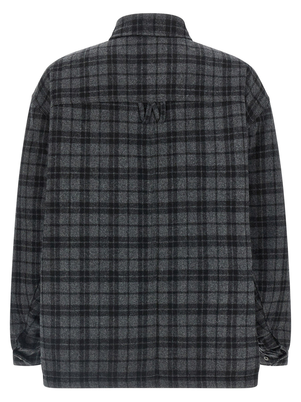 WILLY CHAVARRIA Gray Wool Full-Length Jacket