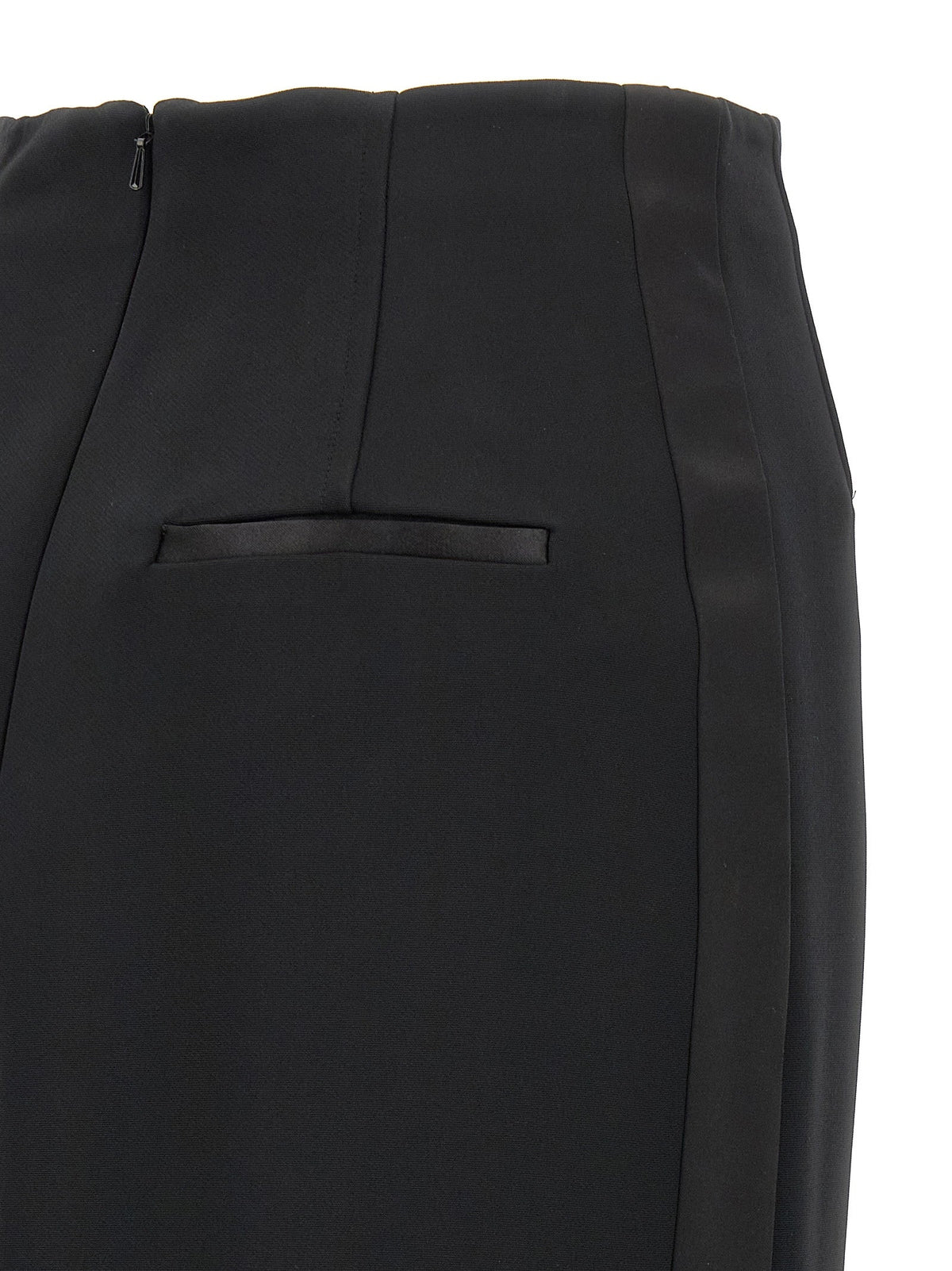 Max Mara Black Viscose Midi Skirt