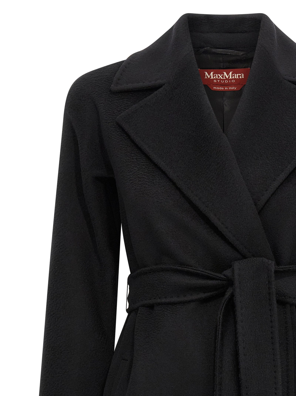 Max Mara Black Virgin Wool Coat