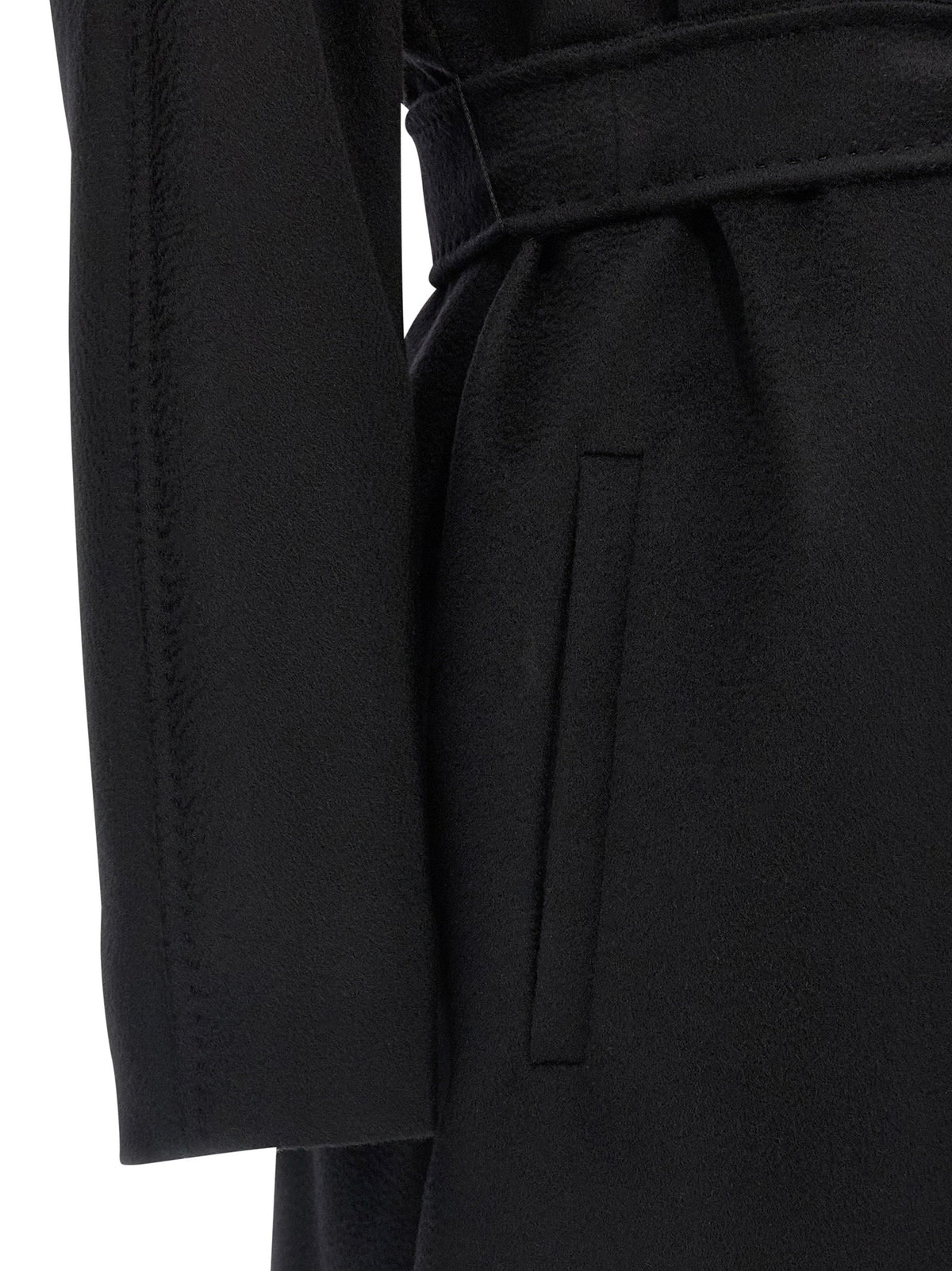 Max Mara Black Virgin Wool Coat