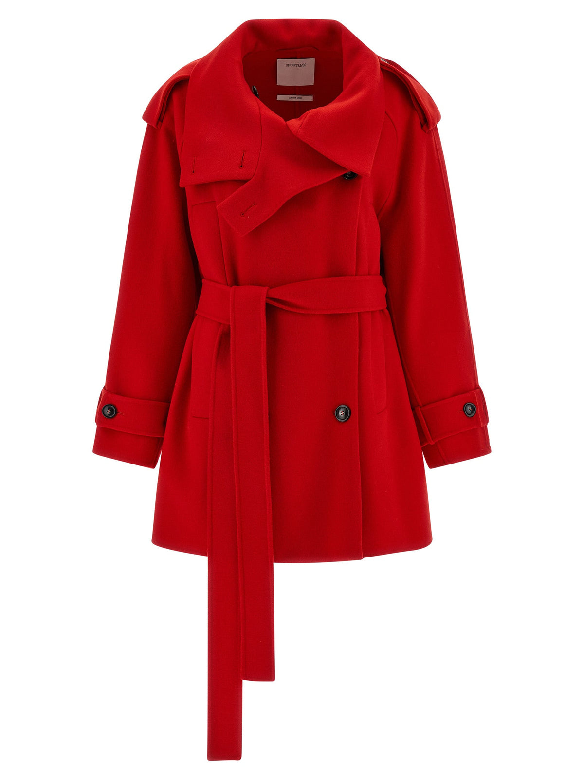 Sportmax Red Virgin Wool Coat