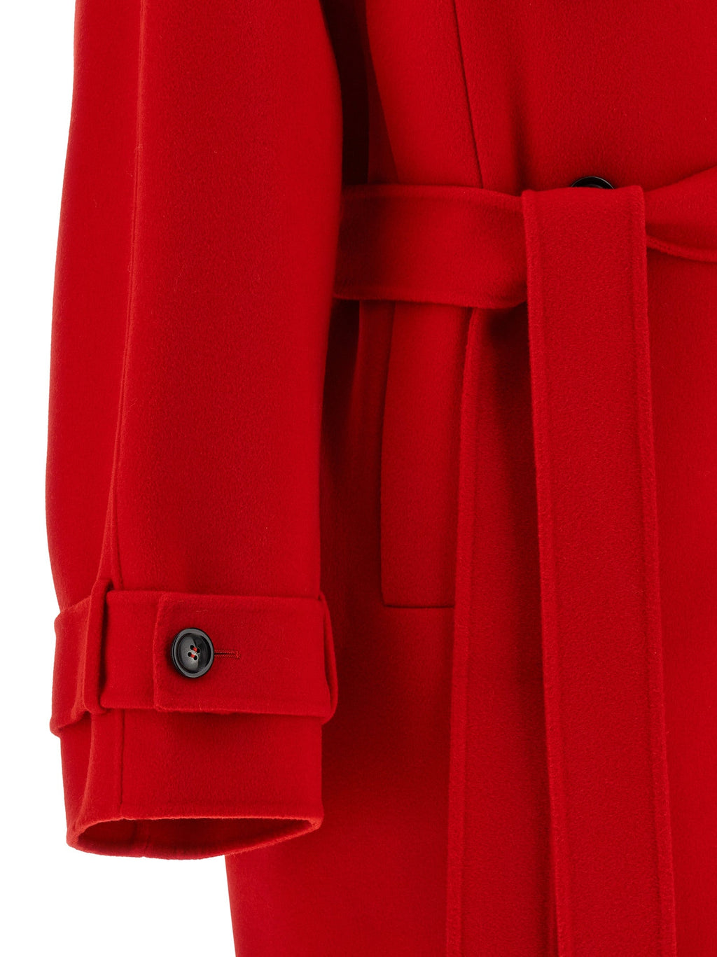 Sportmax Red Virgin Wool Coat
